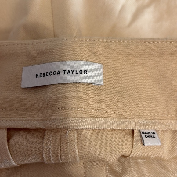 NWT Women’s Rebecca Taylor Sz 4 Lightweight 100% Cotton Pant with Semi-open Leg - Picture 3 of 8